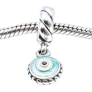 Pandora Blue Eye Sterling Silver Dangle Charm